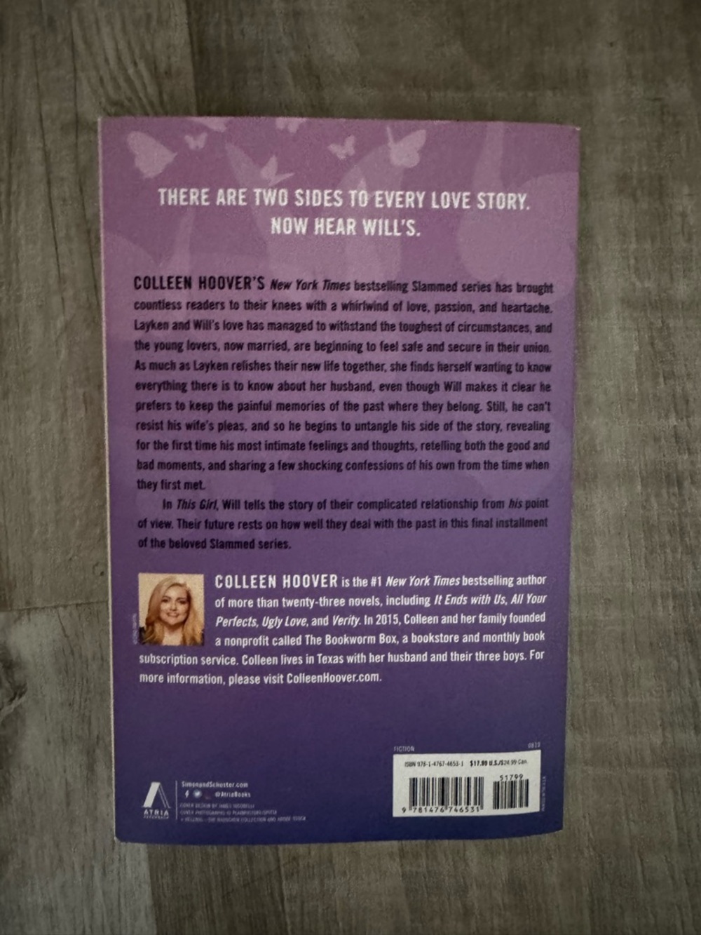 This Girl by Colleen Hoover - Purple & Blue Paperback - Picture 2 of 3